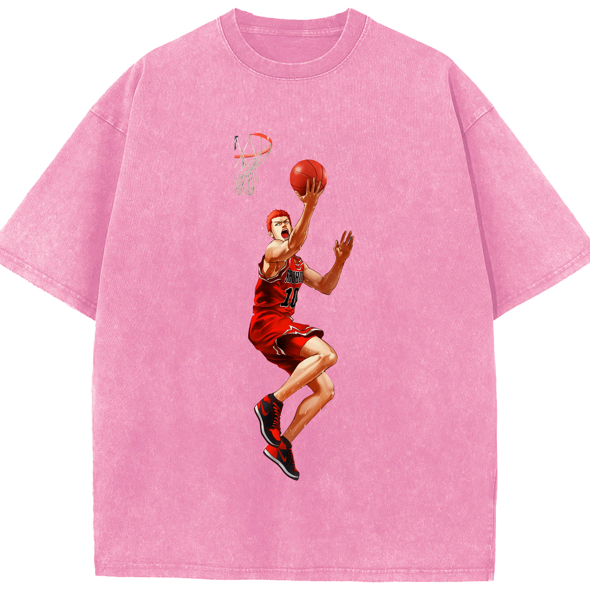 （画像用） SLAM DUNK／スラムダンク 綿100% ヴィンテージ風 半袖Tシャツ（フロントプリント）